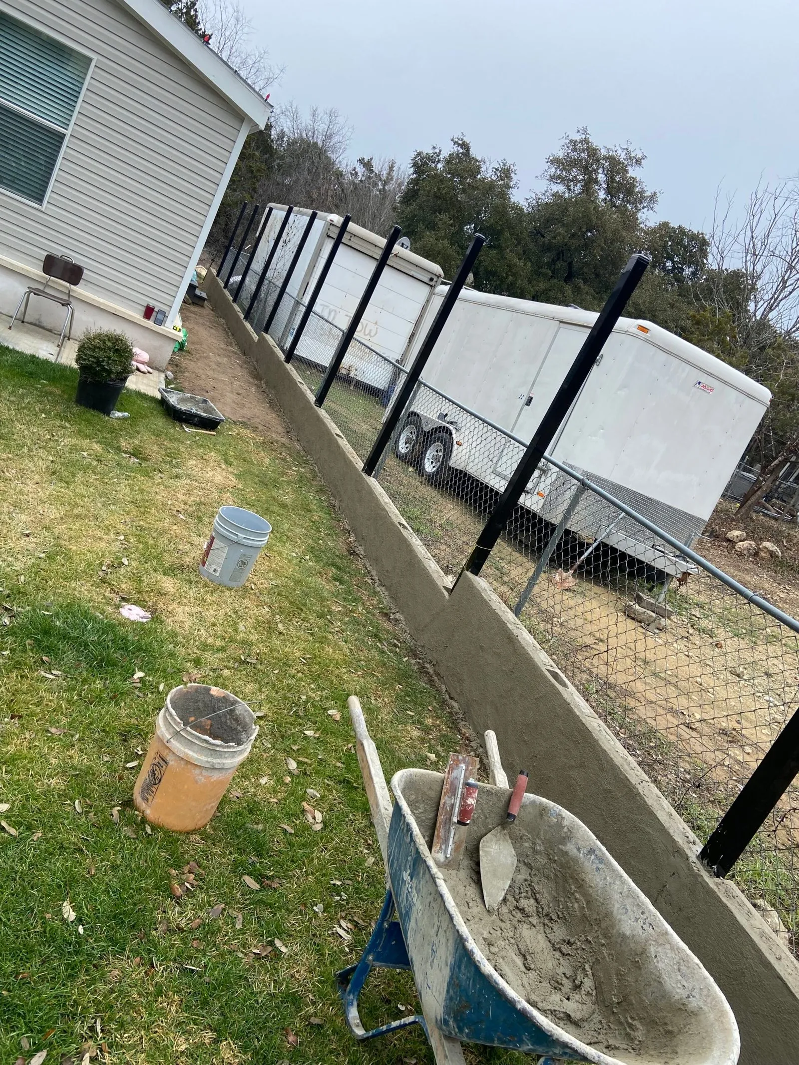 Full landscape design with mulch and plantings