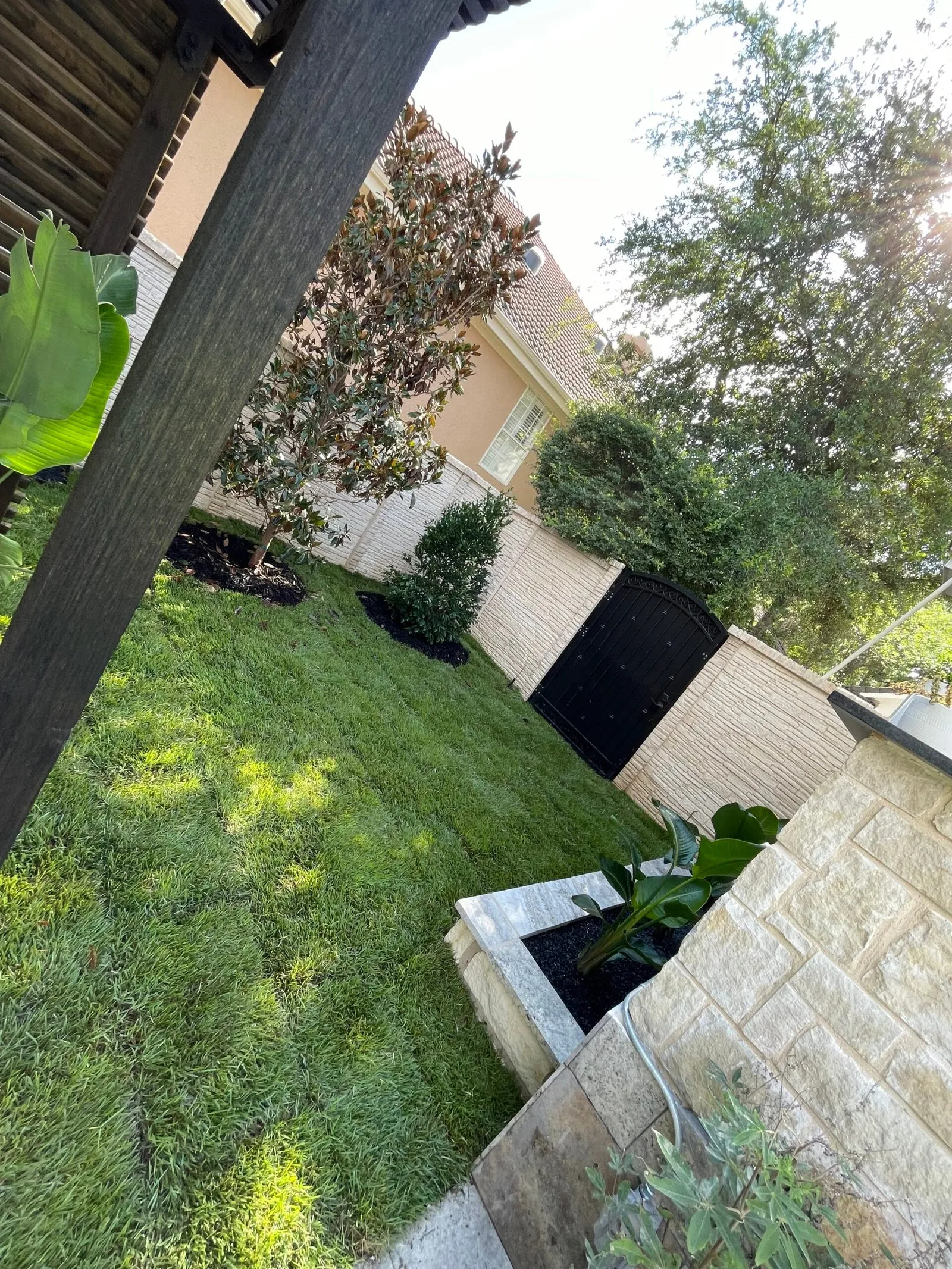 Outdoor paver patio with fire pit